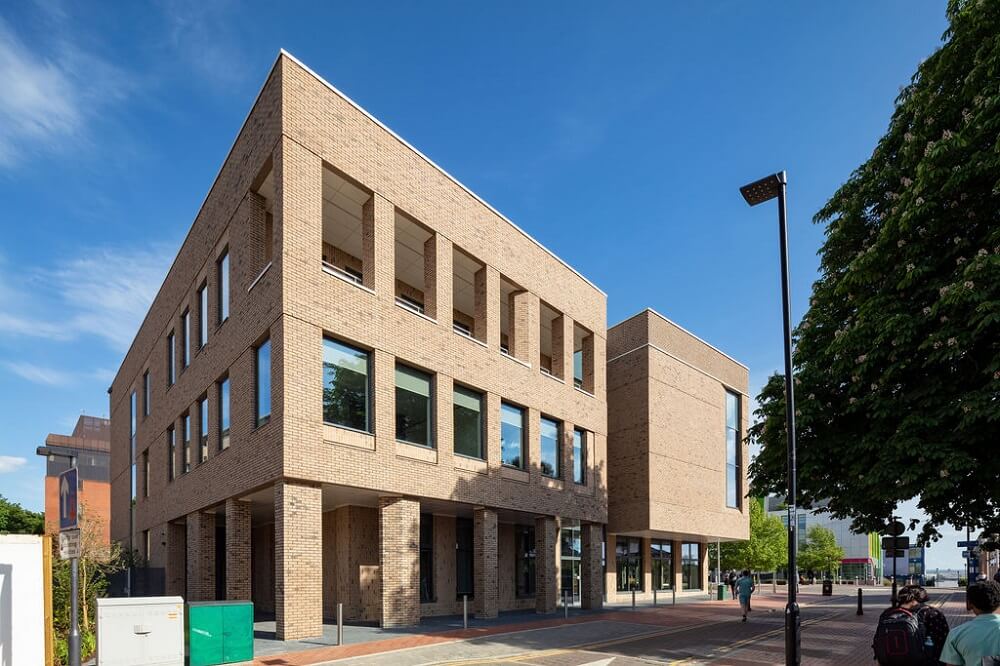 A building covered in MechSlip cladding.